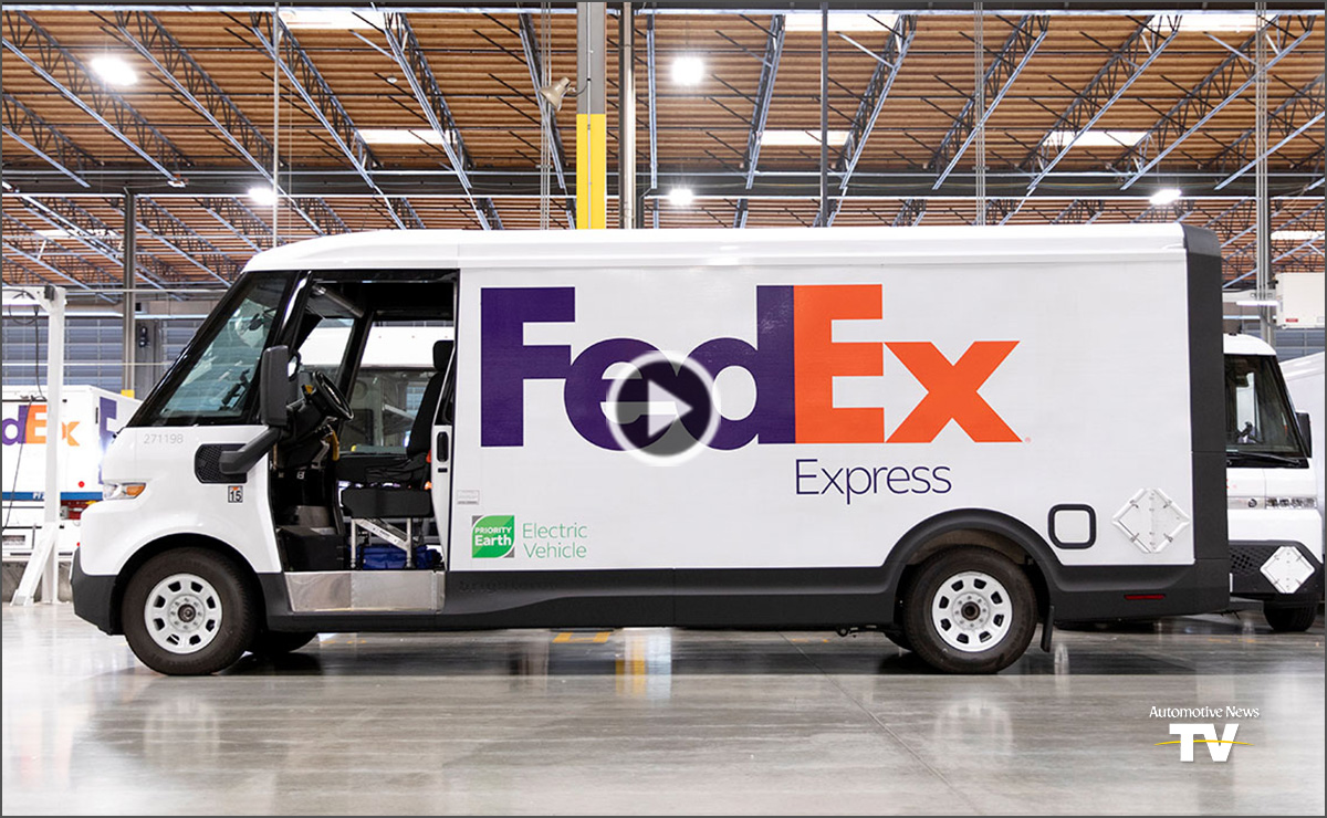 AutoNews Now BrightDrop trucks roll in LA Video from Automotive News