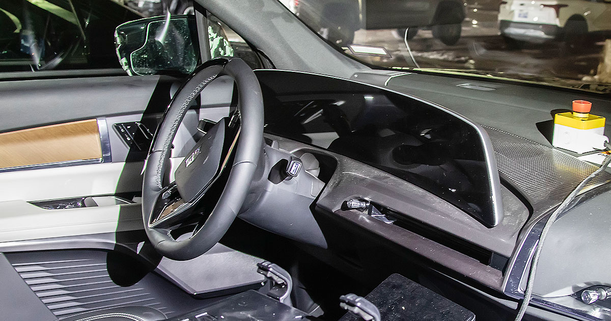 2026 Cadillac Vistiq interior shown in spy photos | Automotive News