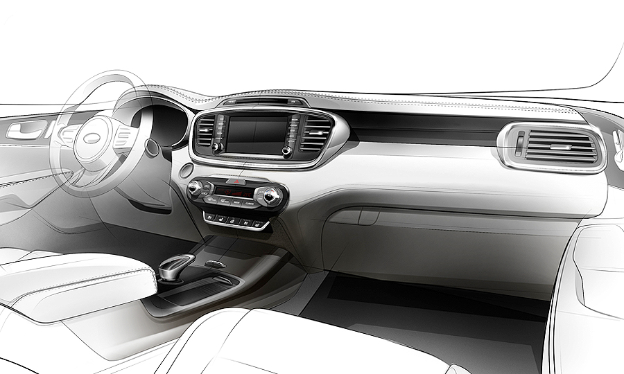 Kia hints at next Sorento with design sketches | Automotive News