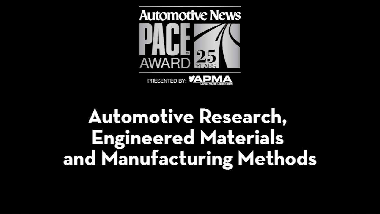 2019 PACE Award Finalists – Automotive Research, Engineered Materials ...