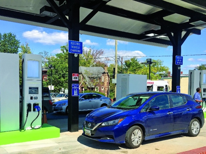 Service shop swaps fuel pumps for EV chargers