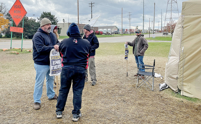 UAW members strike at GM's Lansing Delta Township