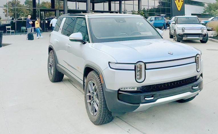 Rivian R1S at factory in Normal, Ill.