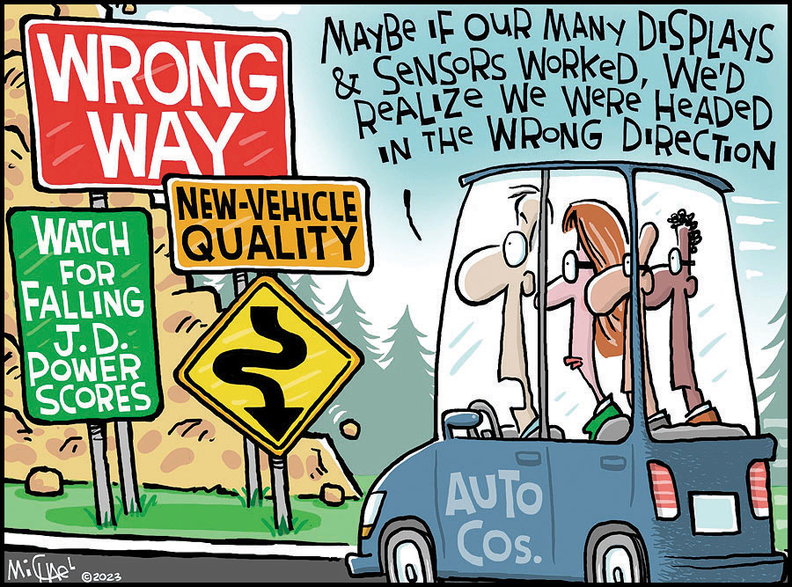 Leo Michael cartoon: Heading in the wrong direction | Automotive News