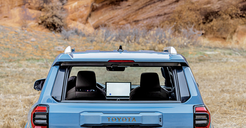 2025 Toyota 4Runner teases big screen, sliding rear window